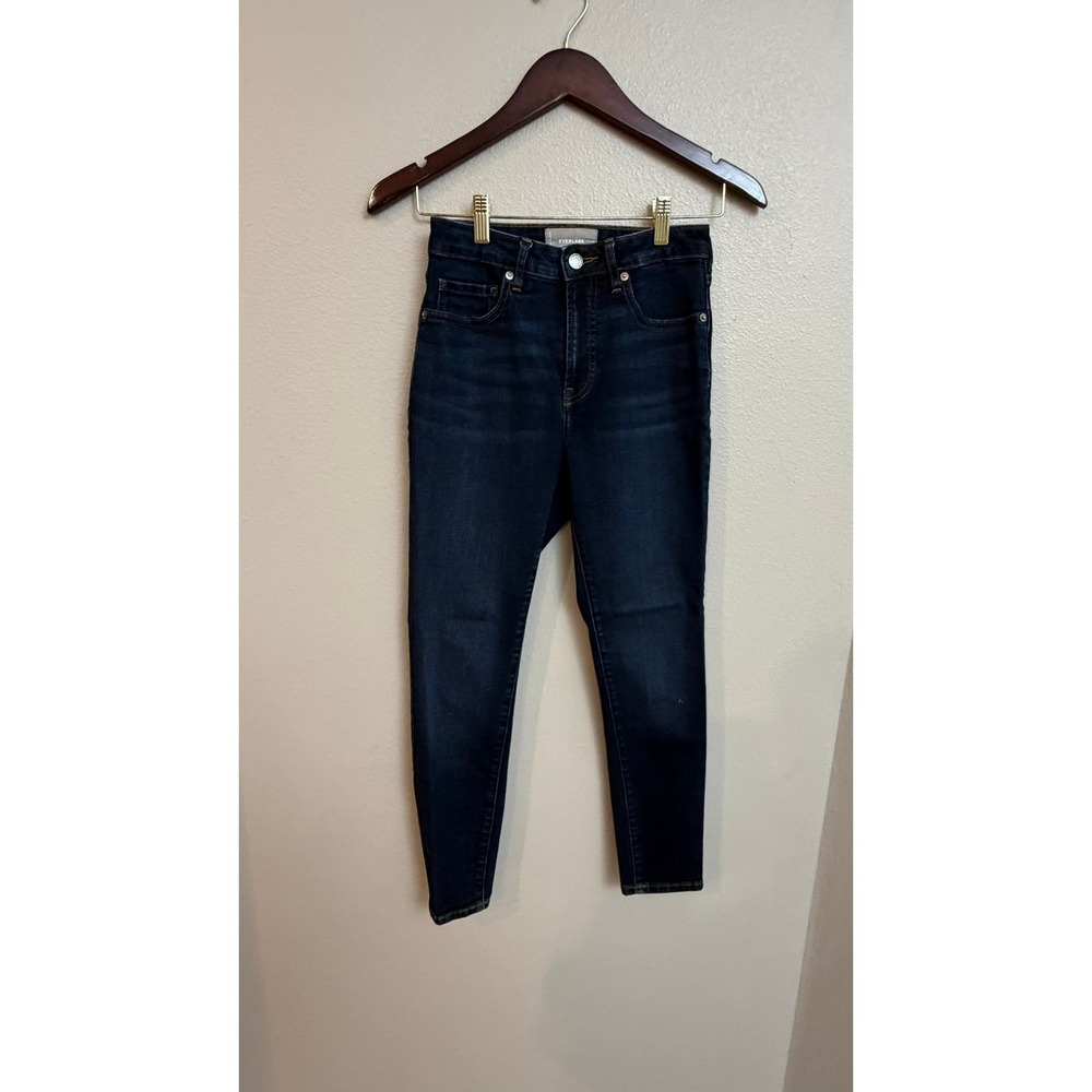 Everlane The Curvy High-Rise Skinny Jean 28 Dark Wash Indigo Denim Stretch